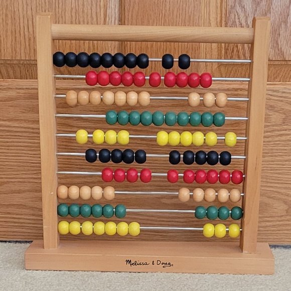 Melissa & Doug Abacus - Classic Wooden Educational Counting Toy 100 Beads NEW - Picture 5 of 8